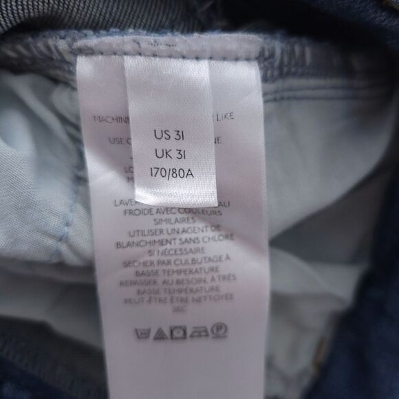 Free People We The Free Sabrina Super Skinny Distressed Jeans Button Fly Size 31 - Picture 13 of 14